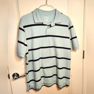 😀  L.L. Bean Blue Polo Shirt Casual Style
